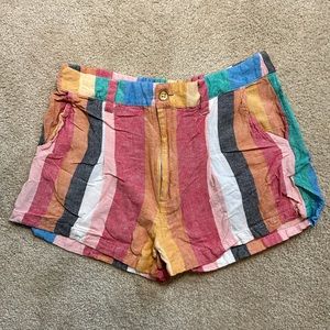 Billabong Striped Linen Shorts Size L